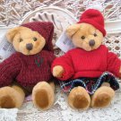 RUSS BERRIE SET OF TWO ADORABLE 6" TALL BENJI BEARS ***NEW****