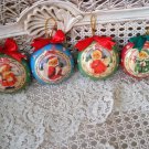 4 RETIRED CHERISHED TEDDIES CHRISTMAS ORNAMENTS ***NEW*** SO CUTE