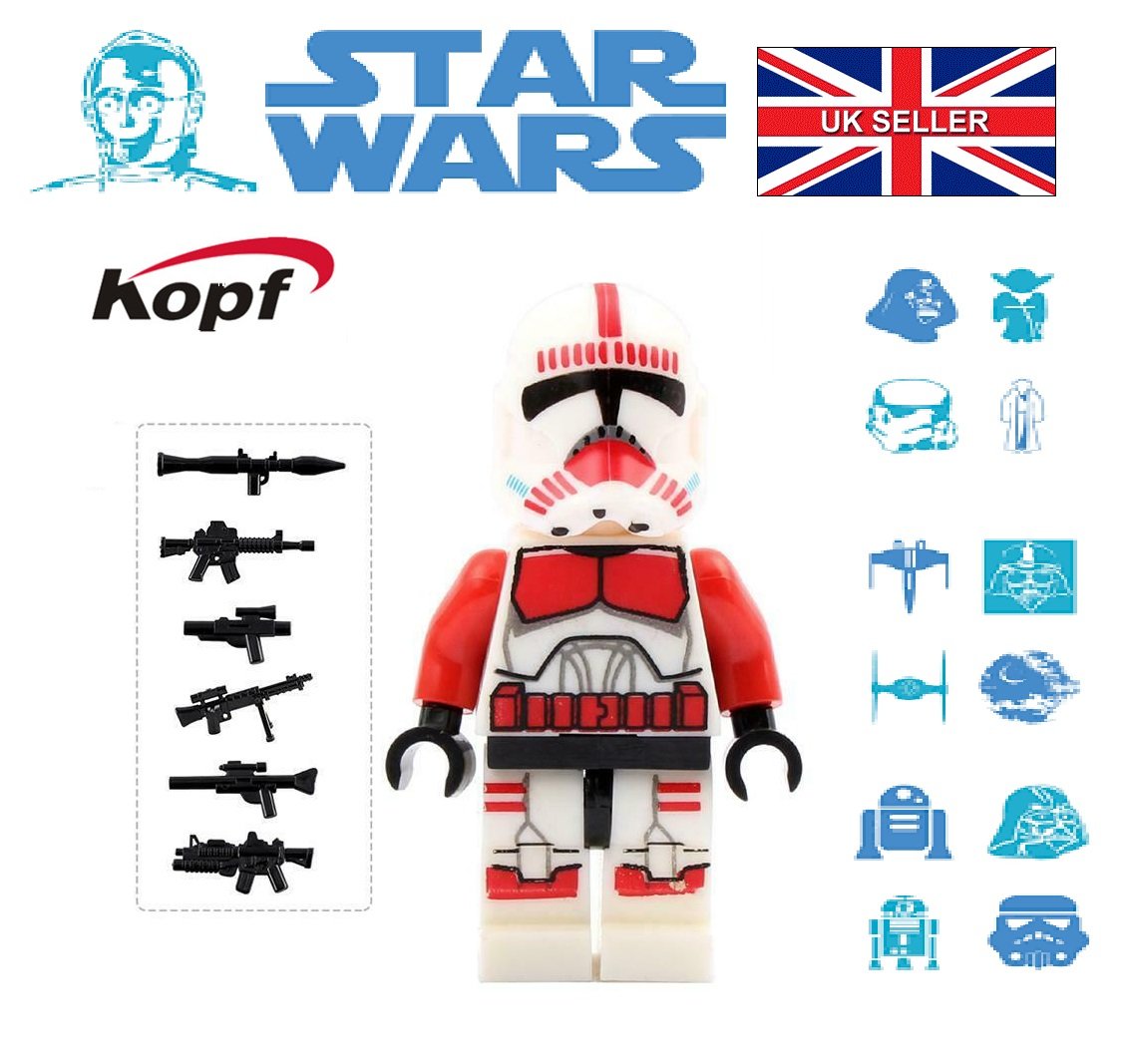 Star Wars Red Trooper Rex Clone Mini figure Mini-Fig