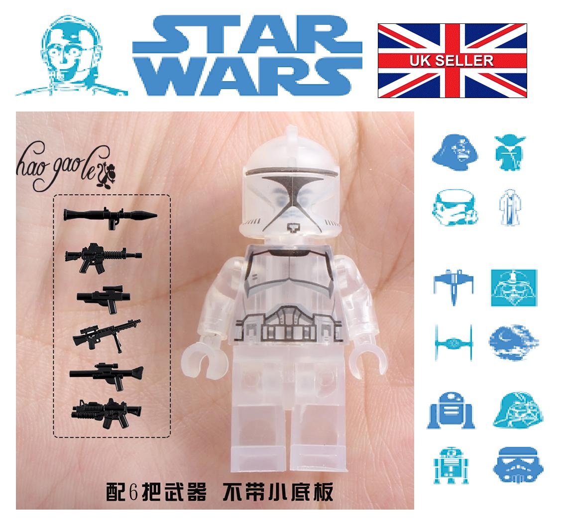 Star Wars Clear Trooper Rex Clone Mini figure Mini-Fig