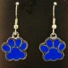 Wildcat Blue Paw print Earrings