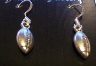 Football dangle earrings