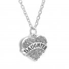 Clear CZ Daughter necklace with chain !