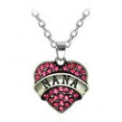 NANA pink cz rhinestone necklace pendant