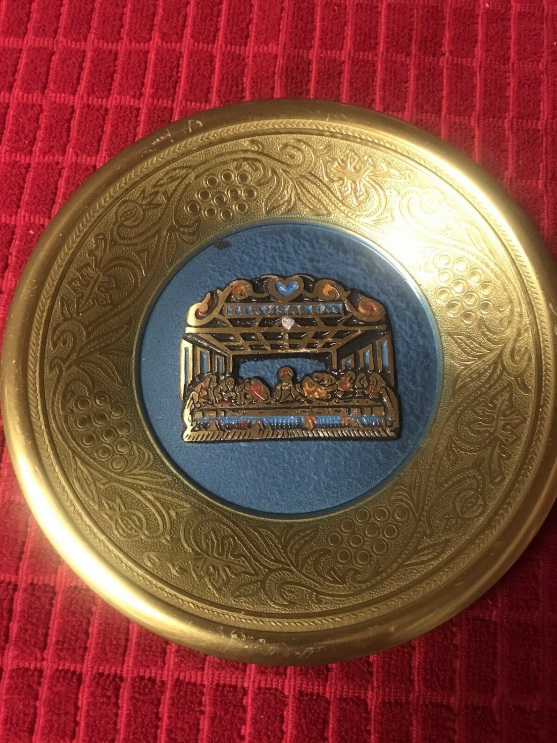 Brass Wall Plate Of Last Supper From Jerusalem
