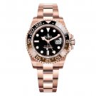 GMT Master II Black Brown Root Beer Rose Gold Mens Watch