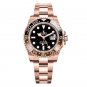 GMT Master II Black Brown Root Beer Rose Gold Mens Watch