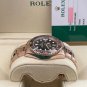 GMT Master II Black Brown Root Beer Rose Gold Mens Watch