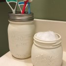 2-Piece Mason Jar Bathroom Set (toothbrush & cottonball)