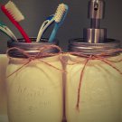 2-Piece Mason Jar Bathroom Set (toothbrush & soap)