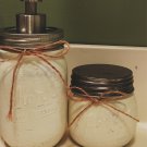 2-Piece Mason Jar Bathroom Set (soap & cottonball)