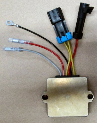 Regulator Rectifier for Mercury 6 Wire with Connectors Replaces 883072T2 (TM5715-2T)