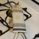 Yellow and Grey Paisley Pot and Pan Handle Covers