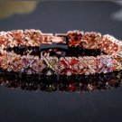 2017 Luxury Flower 3AAA Italian Zircon Rose Gold Plated Bracelet