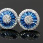Perfect Quality, Stunning, AAA Italian Zircon. White Gold Plated Studs Earrings For Women!!!