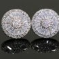 Perfect Quality, Stunning, AAA Italian Zircon. White Gold Plated Studs Earrings For Women!!!