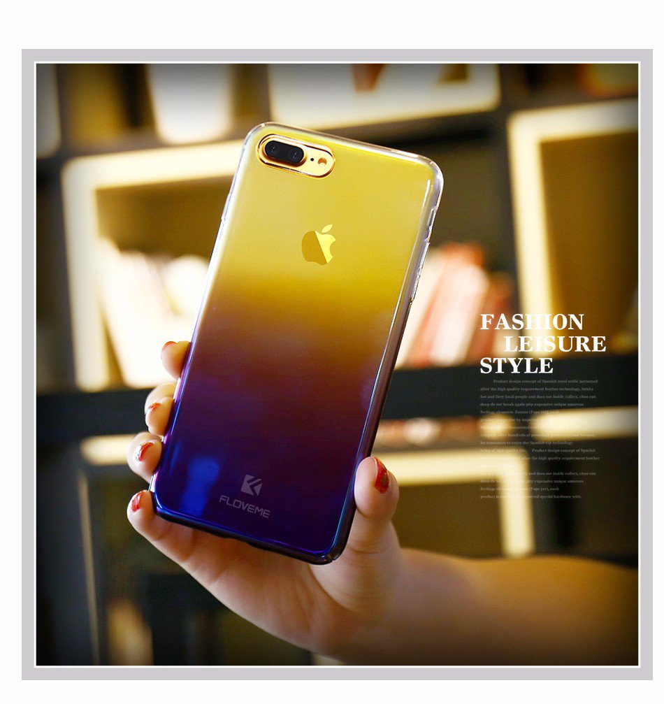 For iPhone 6 6S Plus Case 5 5S SE Gradient Blue-Ray Light Case For Apple iPhone 7