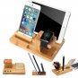 3in1 Wood Charging Station Wooden Dock Bamboo Stand Desk Holder for Apple Watch iPhone iwatch iPad