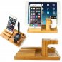 3in1 Wood Charging Station Wooden Dock Bamboo Stand Desk Holder for Apple Watch iPhone iwatch iPad