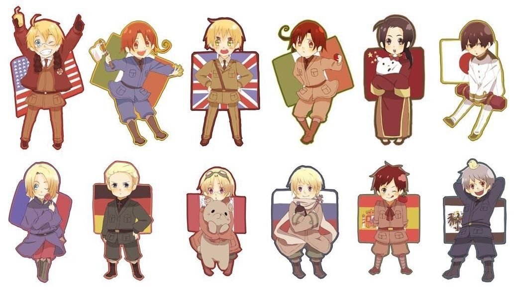 2 p n. Хеталия и страны оси Чиби. Персонажи Хеталии. Hetalia аниме персонажи. Хеталия плакат.