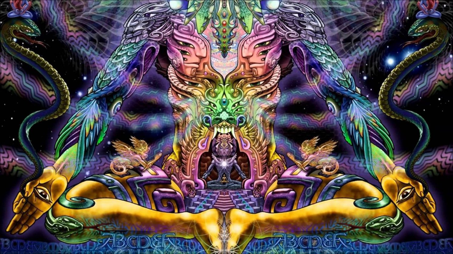 Psychedelic Trippy Art Art 32x24 Poster Decor.