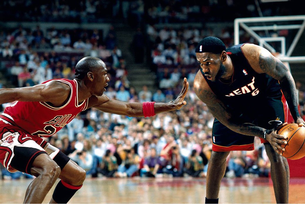 Michael Jordan VS Lebron James Basketball Star Wall Print POSTER Decor ...