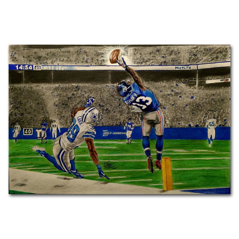 Odell Beckham One Handed Catch NFL Football Poster 32x24
