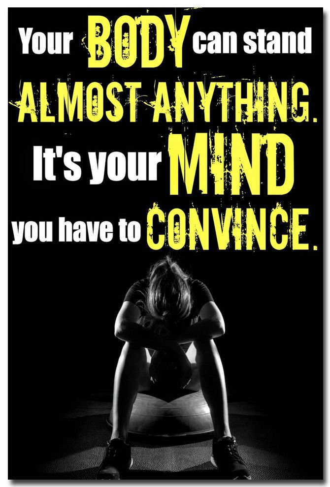 Bodybuilding Fitness Motivational Quotes Poster Picture 32x24