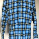 SAKS 5th AVE Blue Line L/S FLANNEL Shirt in Blue/Yellow/Black SIZE L Slim Fit