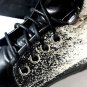 McQ ALEXANDER McQUEEN "Chris" HI-TOP - in B&W Denim & Leather - 44 EU/11 US