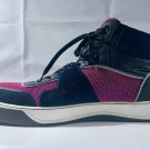 LANVIN MEN'S Mesh Reflective-trim Hi-Top Size 12 US/45 EU - Black/Navy/Pink $895