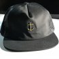 DARK SEAS Navy/Black Trucker Snapback with Brass Anchor Logo - NWOT