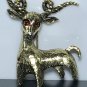 Ruby-eyed Fire Goat Brass Brooch with Twisted Horns - Clean in Excellent Shape