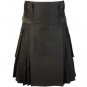 New Men Black Professional Sports Leather Strape Cotton Utility kilt size 54