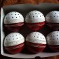 New Red & White Reverse Swing Practice Conforming to MCC Regulation leather cricket balls pack of 6