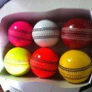 New Multi coloures 156 GM Conforming to MCC Regulation leather cricket balls pack of 6