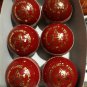 New Red special Match 156 GM MCC Regulation leather cricket balls pack of 6 for 30 overs