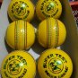 New Yellow Super Test leather cricket balls pack of 6 for Indore cricket  Match quality