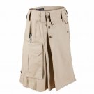 New Tactical Men,s Duty Kilt Cargo Uniform Battle Khaki Utility kilt Size 36
