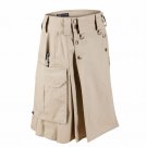 New Tactical Men,s Duty Kilt Cargo Uniform Battle Khaki Utility kilt Size 46