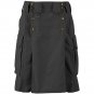 New Tactical Men's Combat Cargo Uniform Battle Utility Unisex Black Kilt Size 50