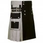 New DC Handmade Black Gray Cargo Pockets Utility Tactical Kilt 100% Cotton Sizes 50