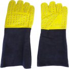 New DC 0036 Snake Catcher Gloves Heavy Duty Reptile Lizards Leather Yellow Gloves