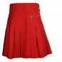 New DC Scottish kilts Utility Red Unisex Adult Handmade Custom Cargo Canvas Tartan size 30