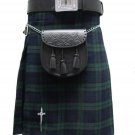 New DC Active men highlender traditional sports black watch tartan kilt size 54
