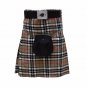 New DC Scottish Men Unisex Utility Sports Traditional Thomes Camel Tartan Kilt size 44