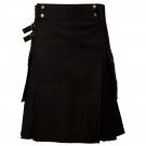 New DC stylesh Great Gift Casual Military 5 Yard Utility Black Kilt size 38