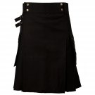 New DC stylesh Great Gift Casual Military 5 Yard Utility Black Kilt size 54
