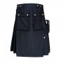 New DC Black Scottish Kilt highland Police Men utility Unisex Adult Handmade Cargo size 42