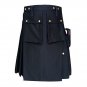New DC Black Scottish Kilt highland Police Men utility Unisex Adult Handmade Cargo size 54